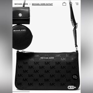 Michael Kors Black MK Logo Belt Bag with Coin Pouch